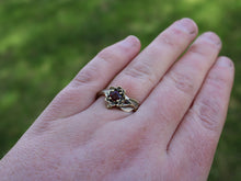 Load image into Gallery viewer, Sunset Petals, Ruby Gold Lotus Engagement Ring
