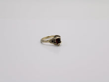 Load image into Gallery viewer, Lotus Leaf Dance, Garnet Gold Lotus Engagement Ring
