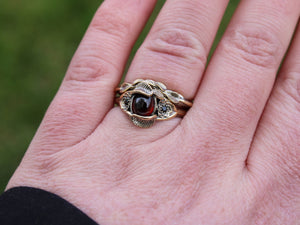 Lotus Leaf Dance Set, Garnet Lotus Bridal Set