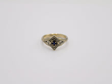 Load image into Gallery viewer, Lunar Bloom, Sapphire Gold Lotus Engagement Ring
