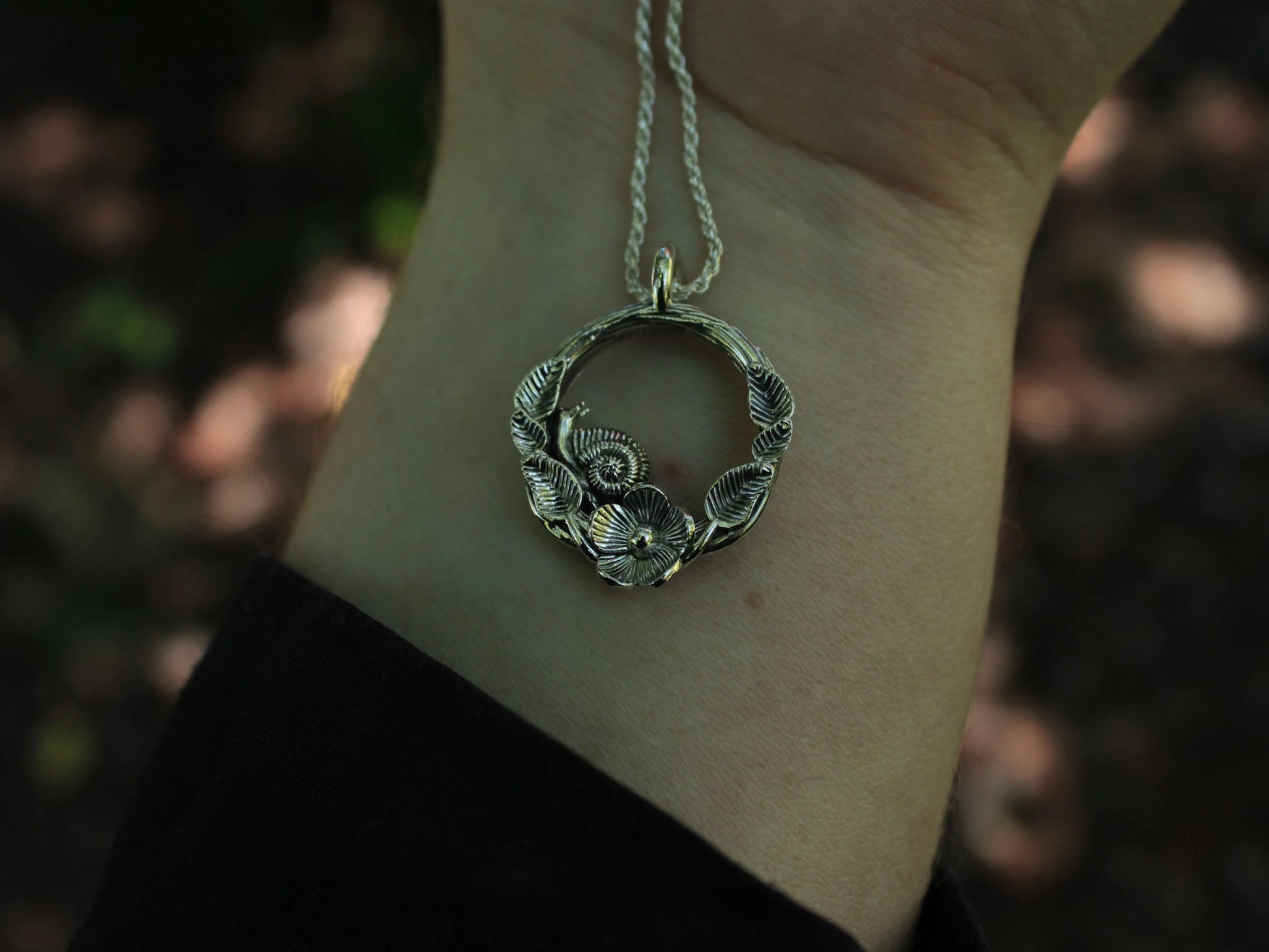 Spiral Blooms Snail Pendant - JF Fantasy Jewelry