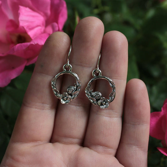 Spiral Blooms Snail Earrings