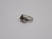 Load image into Gallery viewer, Garden Journey - Citrine Leaf Snail Ring
