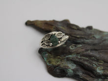 Load image into Gallery viewer, Garden Journey - Moss Agate Leaf Snail Ring
