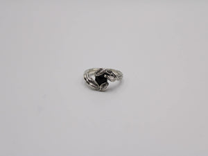 Leafy Trails - Black Onyx Snail Ring