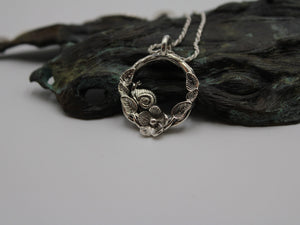 Spiral Blooms Snail Pendant