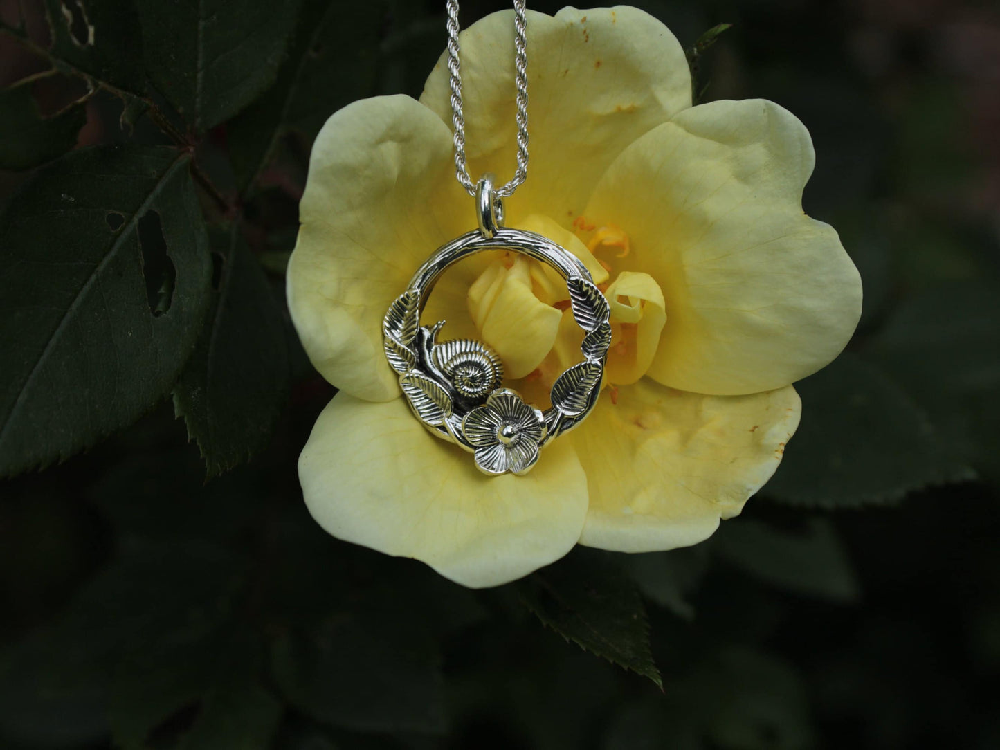 Spiral Blooms Snail Pendant - JF Fantasy Jewelry