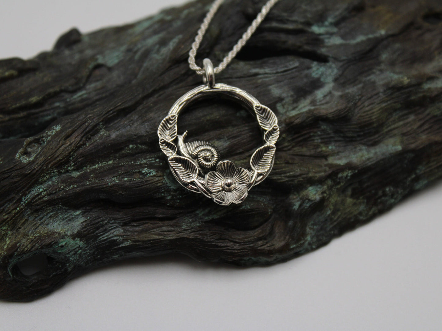 Spiral Blooms Snail Pendant - JF Fantasy Jewelry