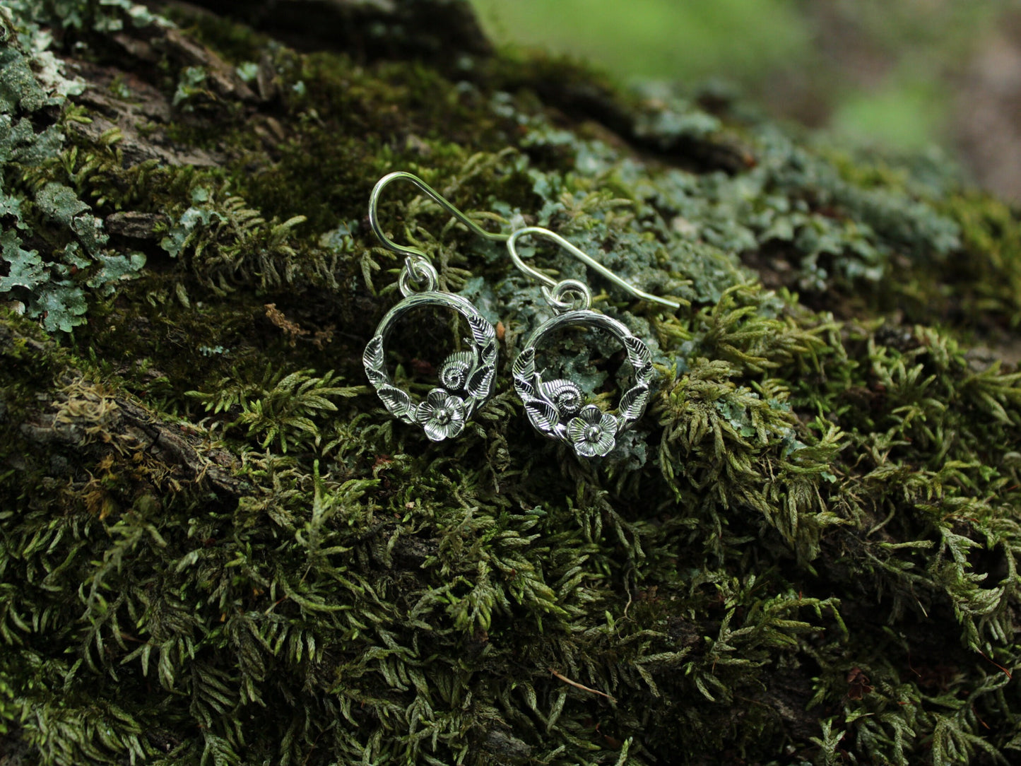 Spiral Blooms Snail Earrings