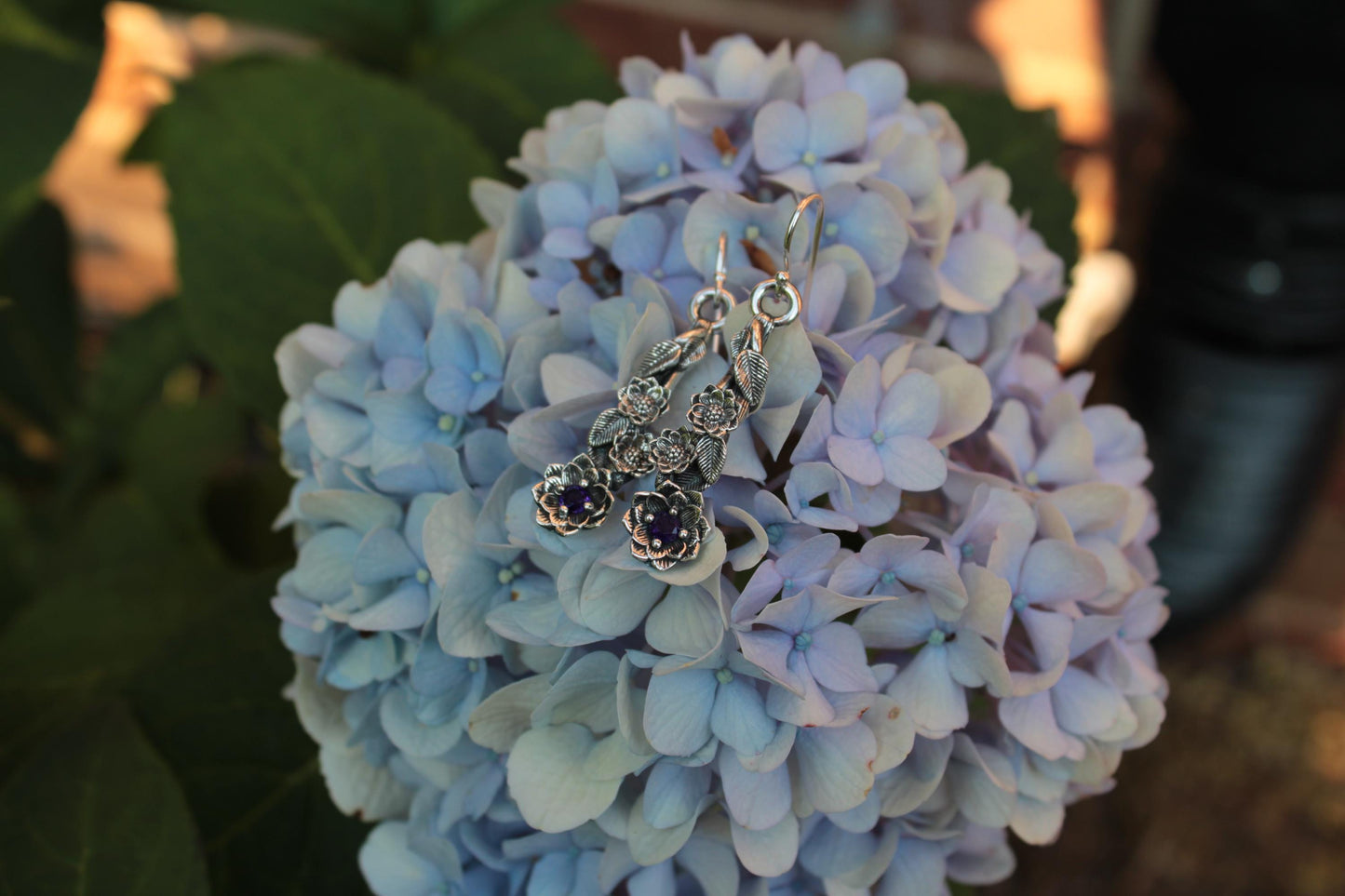 Lotus Amethyst Earrings