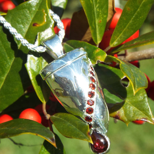 Bleeding Fang Sterling Silver Necklace - JF Fantasy Jewelry