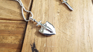 Knights Medallion Sterling silver pendant - JF Fantasy Jewelry