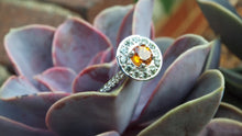 Load image into Gallery viewer, &quot;The Golden Flame&quot; orange and green sapphire and diamond ring - JF Fantasy Jewelry
