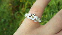 Load image into Gallery viewer, Yellow Diamond Flower Ring - JF Fantasy Jewelry
