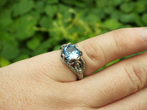 Kraken Blue Topaz Ring - JF Fantasy Jewelry