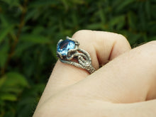 Load image into Gallery viewer, Kraken Blue Topaz Ring - JF Fantasy Jewelry
