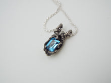 Load image into Gallery viewer, Kraken Blue Topaz Radiant Pendant - JF Fantasy Jewelry
