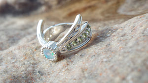 "Flight" Opal And Peridot fairy ring - JF Fantasy Jewelry