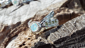 "Flight" Opal And Peridot fairy ring - JF Fantasy Jewelry