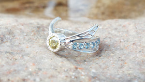 Sapphire fairy ring - JF Fantasy Jewelry