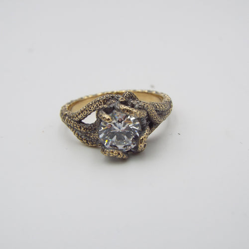 Moissanite Fantasy Engagement ring - JF Fantasy Jewelry