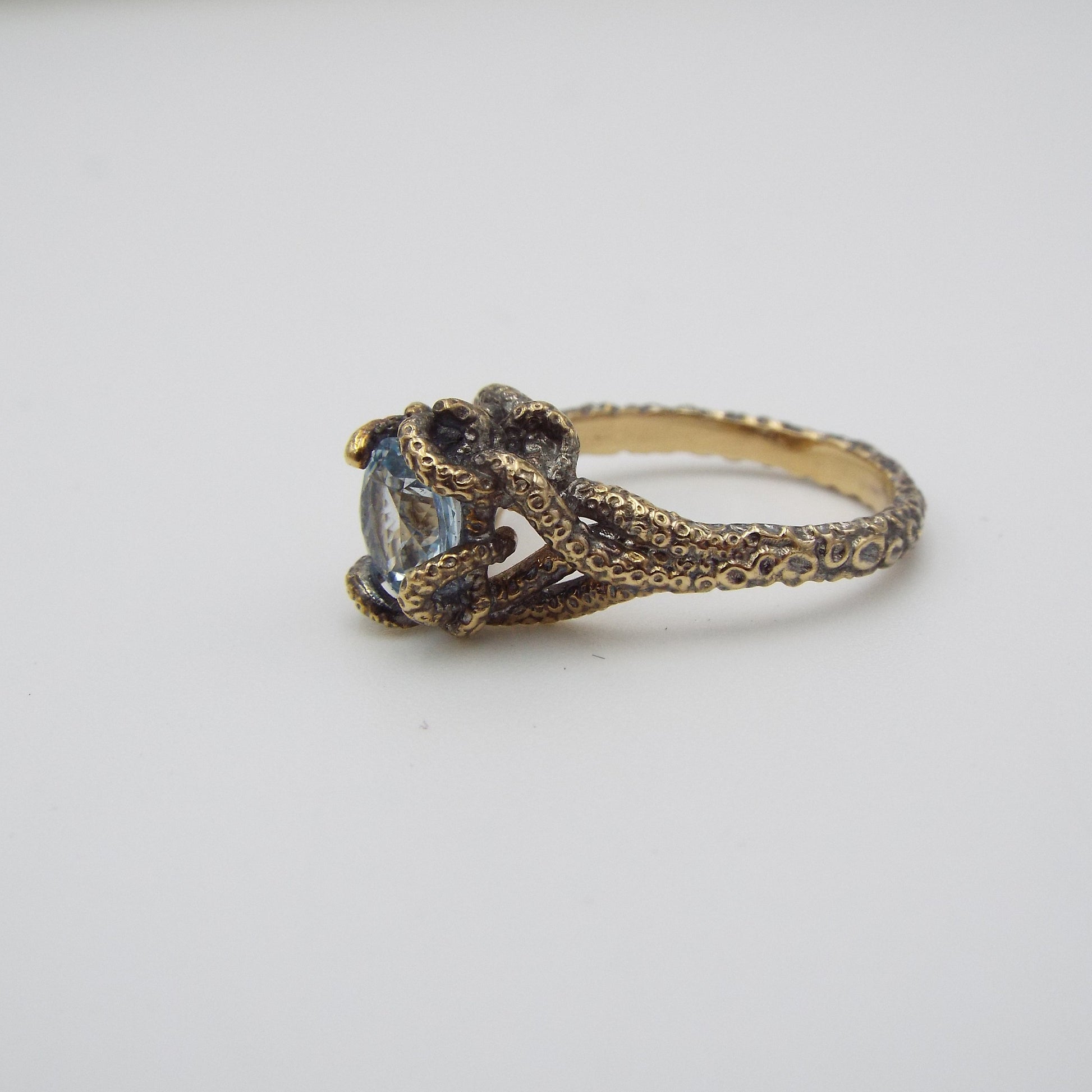 Aquamarine Fantasy Engagement ring - JF Fantasy Jewelry