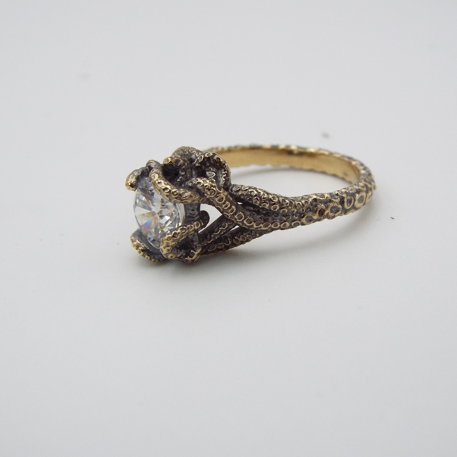 Moissanite Fantasy Engagement ring - JF Fantasy Jewelry