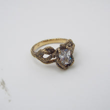 Load image into Gallery viewer, Radiant Cut Moissanite Fantasy Engagement ring in 14k Yellow gold - JF Fantasy Jewelry
