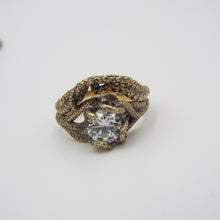 Load image into Gallery viewer, Moissanite Fantasy Bridal Set in 14k Yellow gold - JF Fantasy Jewelry

