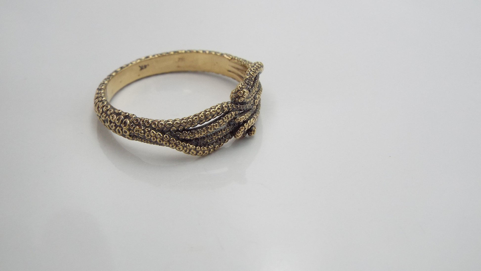 Crossover Style Gold Tentacle Ring - JF Fantasy Jewelry