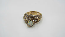 Load image into Gallery viewer, Opal And Diamond Fantasy Bridal set in 14k gold - JF Fantasy Jewelry
