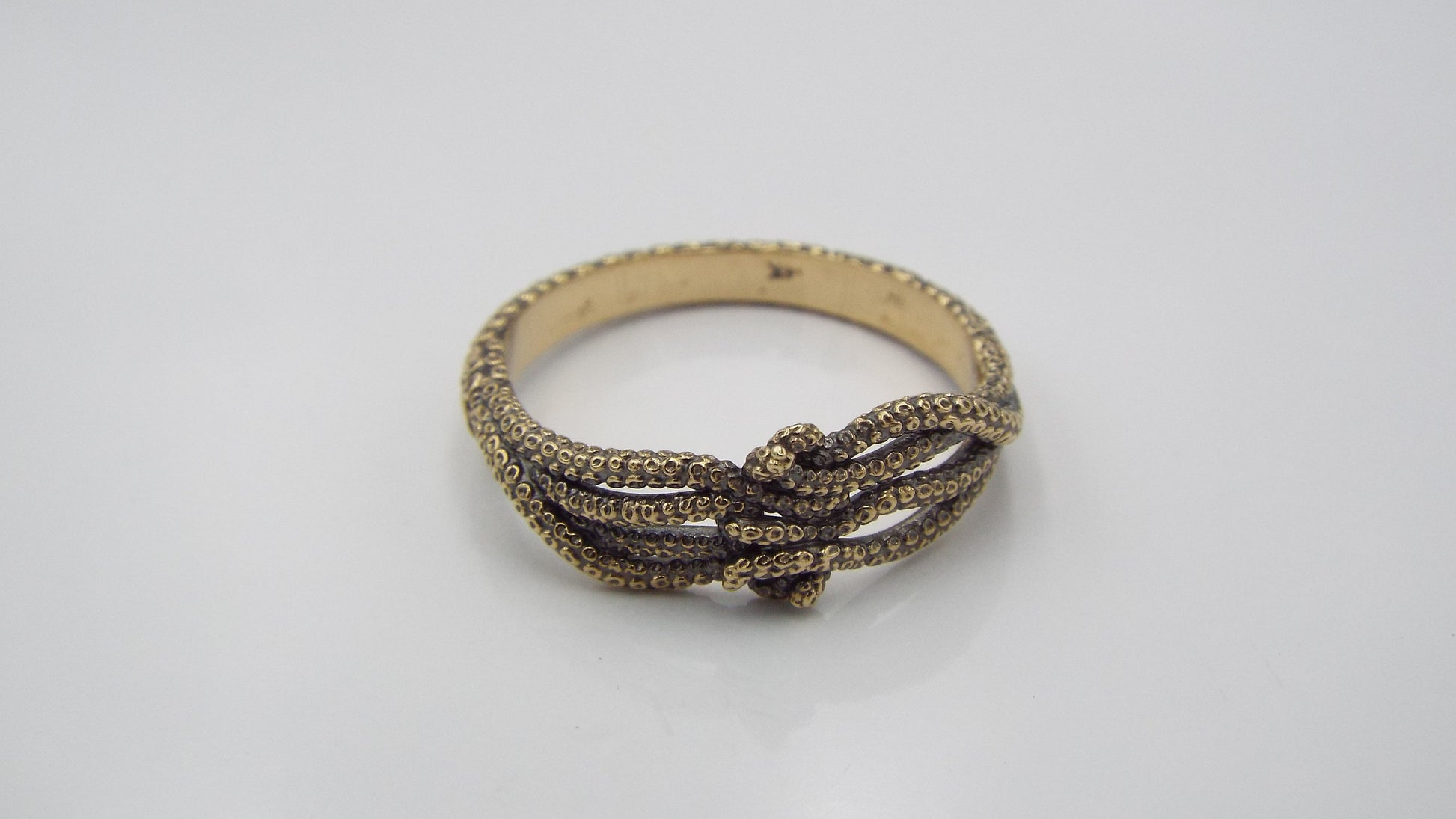 Crossover Style Gold Tentacle Ring - JF Fantasy Jewelry