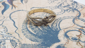 Crossover Style Gold Tentacle Ring - JF Fantasy Jewelry
