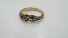 Load image into Gallery viewer, Crossover Style Gold and Emerald Tentacle Ring - JF Fantasy Jewelry
