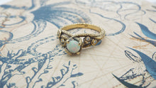 Load image into Gallery viewer, Opal And Diamond Fantasy Engagement ring in 14k gold - JF Fantasy Jewelry
