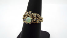 Load image into Gallery viewer, Opal And Diamond Fantasy Bridal set in 14k gold - JF Fantasy Jewelry
