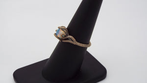 Dainty Opal Kraken ring in 14k Rose gold - JF Fantasy Jewelry
