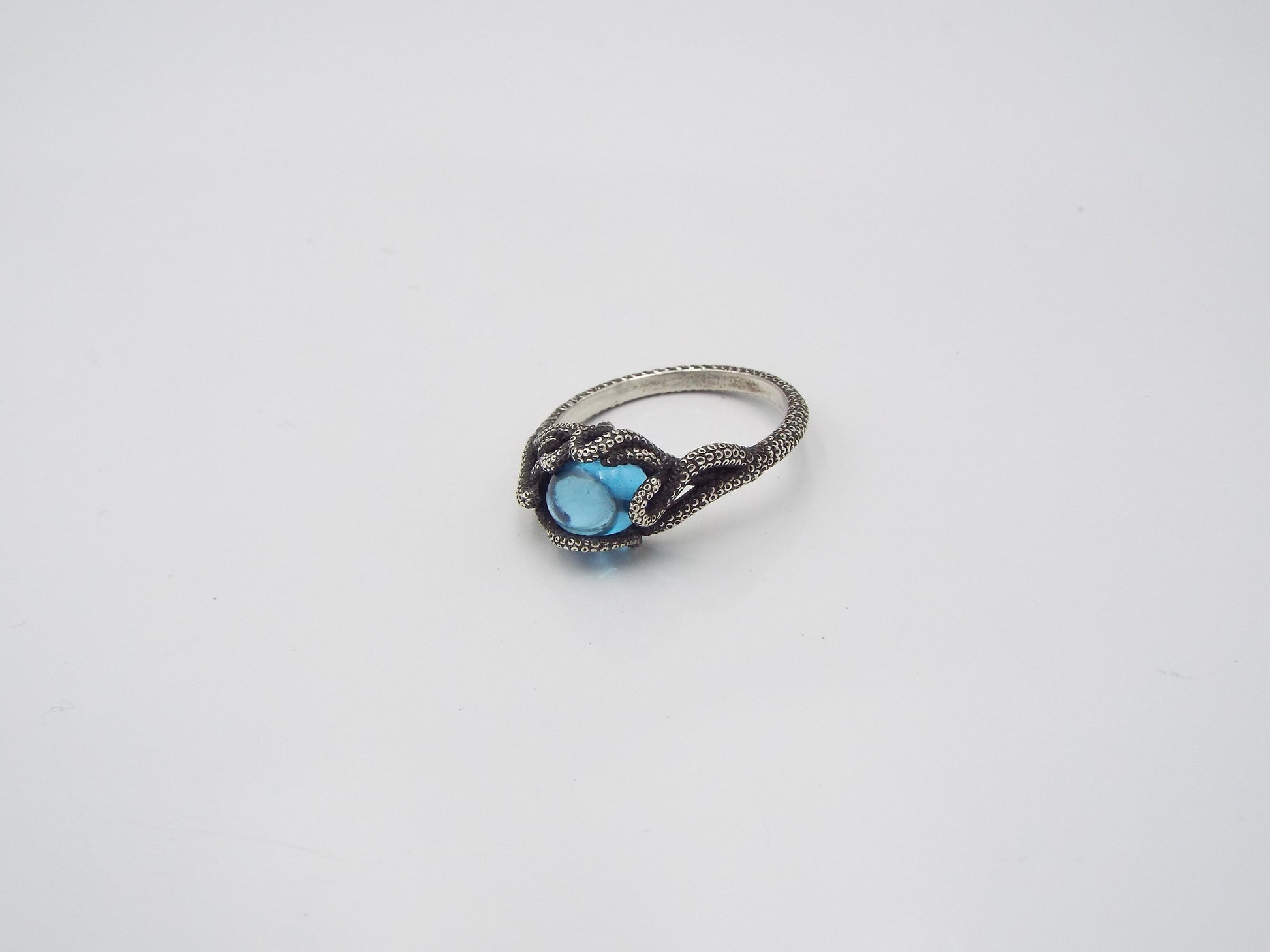 Kraken blue topaz ring - JF Fantasy Jewelry