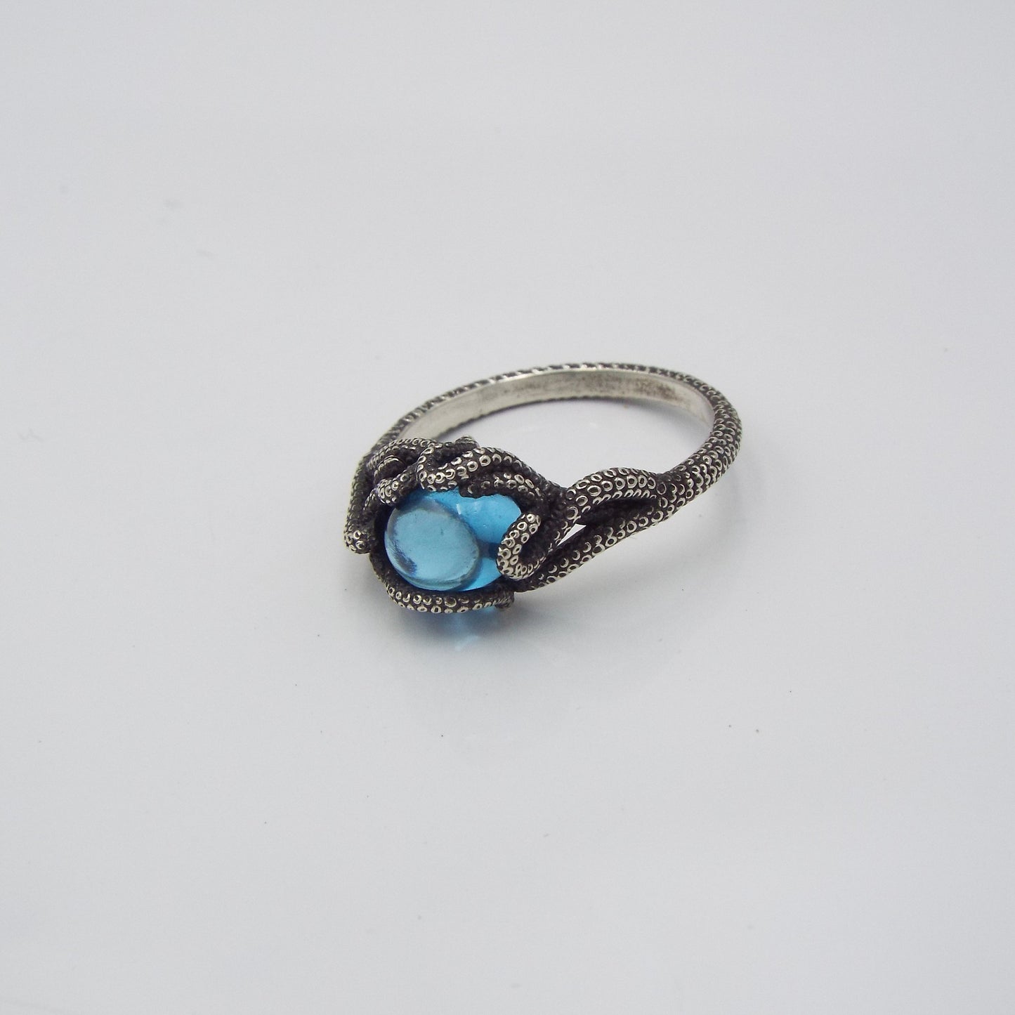 Kraken blue topaz ring - JF Fantasy Jewelry