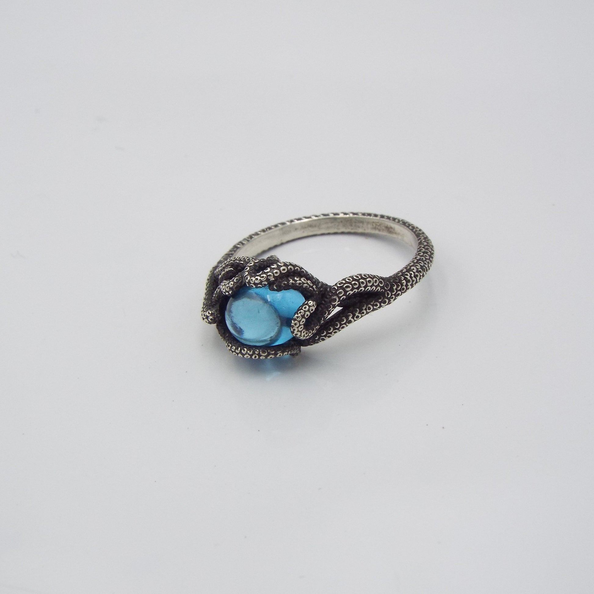Kraken blue topaz ring - JF Fantasy Jewelry