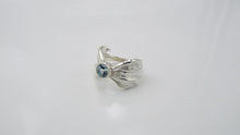 Load image into Gallery viewer, Aquamarine and sapphire Fairy Ring - JF Fantasy Jewelry
