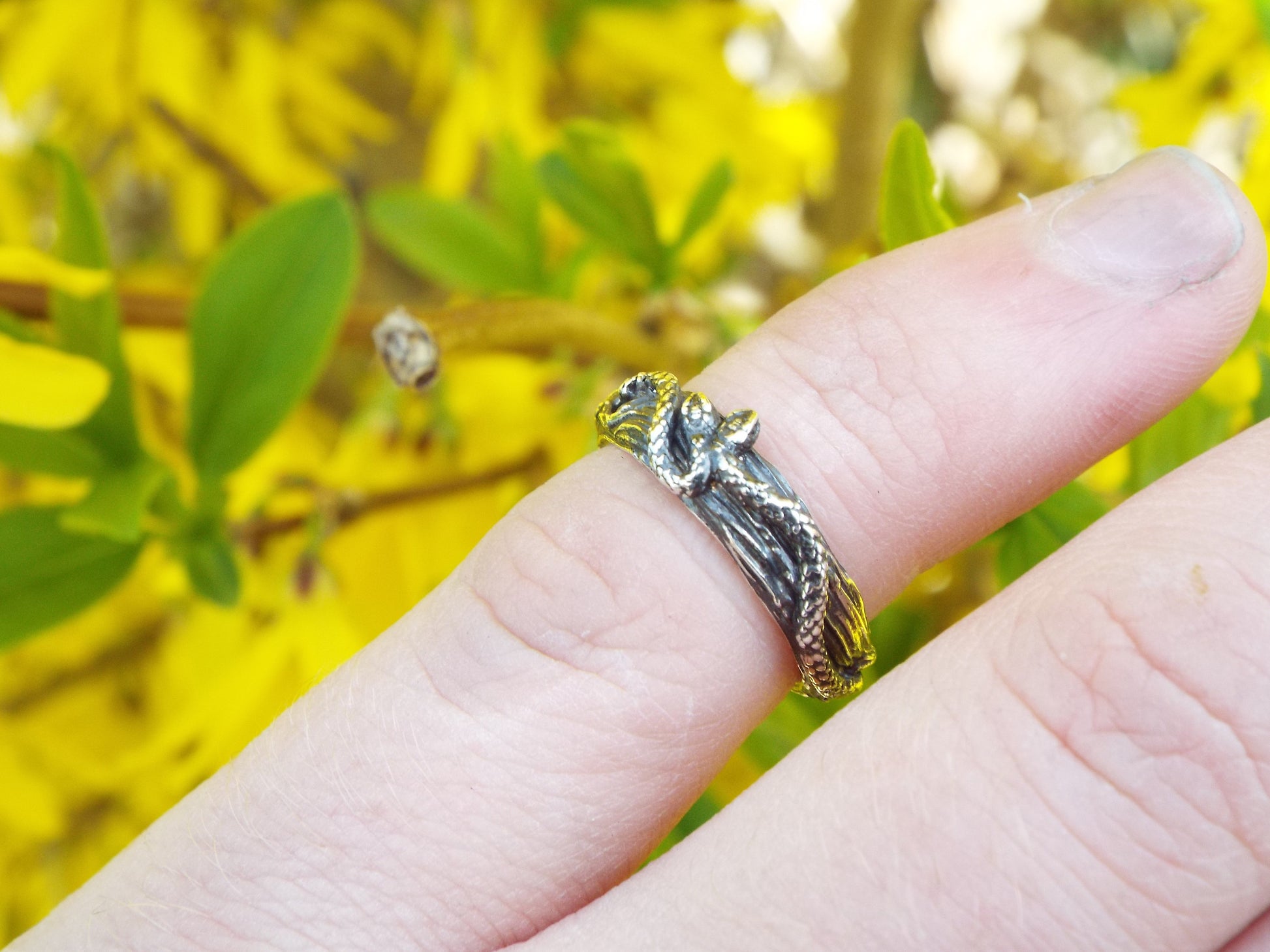 Snakes Intertwined small band - JF Fantasy Jewelry