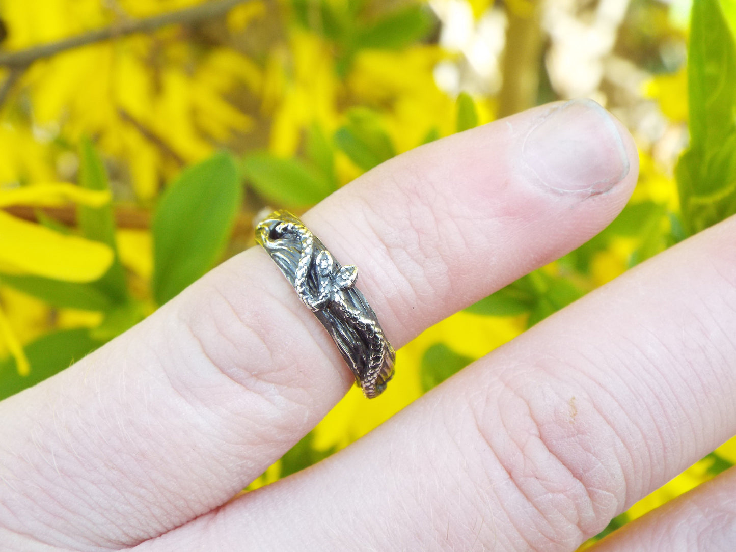 Snakes Intertwined small band - JF Fantasy Jewelry