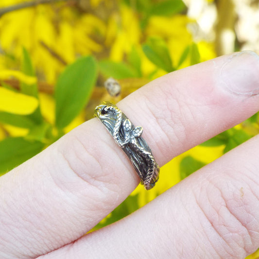 Snakes Intertwined small band - JF Fantasy Jewelry