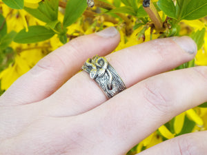 Snakes Intertwined Wide Band - JF Fantasy Jewelry
