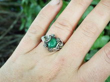 Load image into Gallery viewer, Aventurine Snake Ring - JF Fantasy Jewelry
