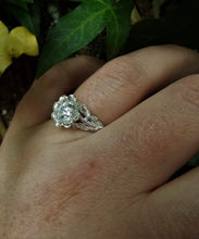 Load image into Gallery viewer, Blossoming Love Moissanite Flower Engagement Ring - JF Fantasy Jewelry
