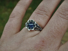 Load image into Gallery viewer, Blossoming Love Sapphire Flower Engagement Ring - JF Fantasy Jewelry
