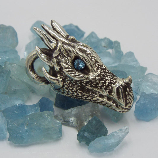 Ice Dragon Pendant - JF Fantasy Jewelry