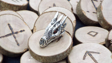 Load image into Gallery viewer, Fire Dragon Pendant - JF Fantasy Jewelry
